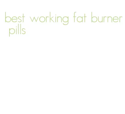 best working fat burner pills