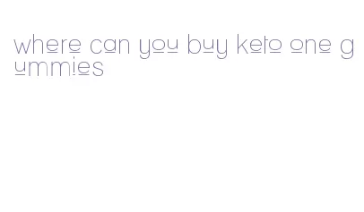 where can you buy keto one gummies
