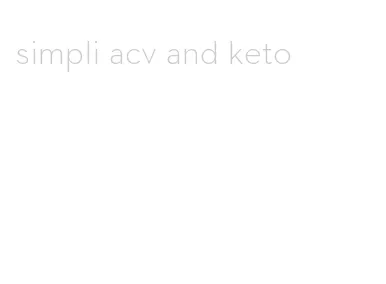 simpli acv and keto