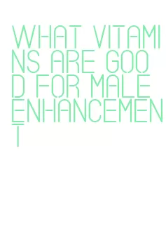 what vitamins are good for male enhancement