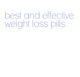 best and effective weight loss pills