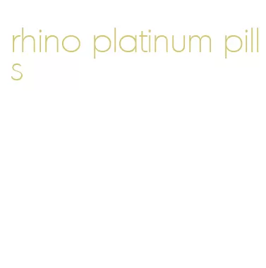 rhino platinum pills