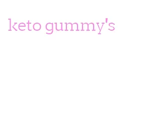 keto gummy's
