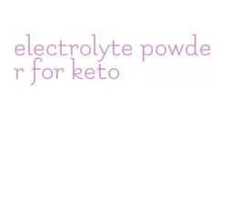 electrolyte powder for keto