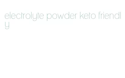 electrolyte powder keto friendly