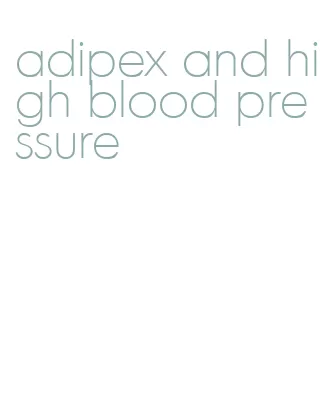 adipex and high blood pressure