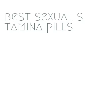 best sexual stamina pills