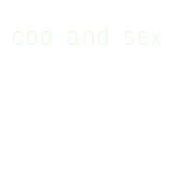 cbd and sex