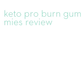 keto pro burn gummies review