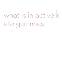 what is in active keto gummies