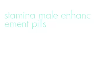 stamina male enhancement pills