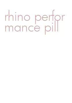 rhino performance pill