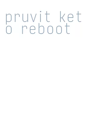 pruvit keto reboot