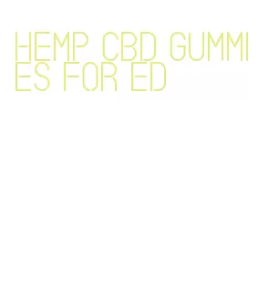 hemp cbd gummies for ed