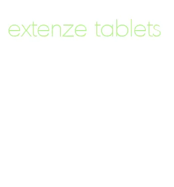 extenze tablets