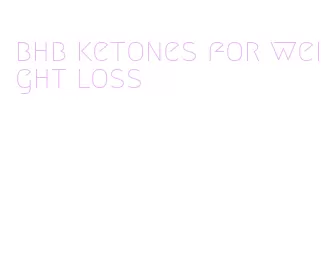 bhb ketones for weight loss