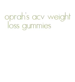 oprah's acv weight loss gummies