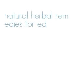 natural herbal remedies for ed