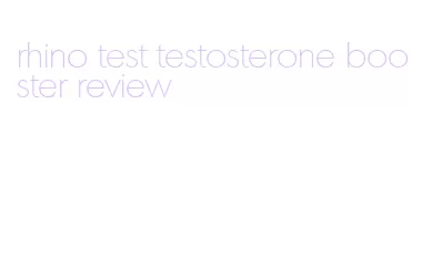 rhino test testosterone booster review