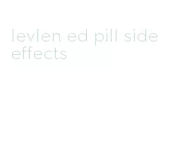 levlen ed pill side effects