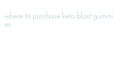 where to purchase keto blast gummies