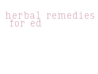 herbal remedies for ed