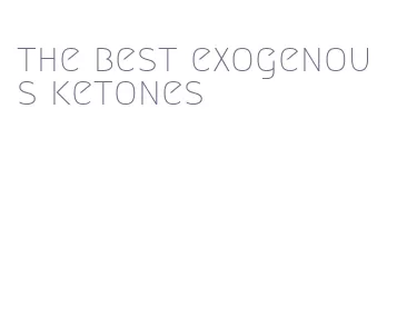 the best exogenous ketones