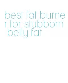 best fat burner for stubborn belly fat