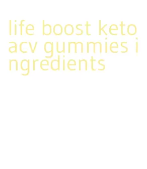 life boost keto acv gummies ingredients