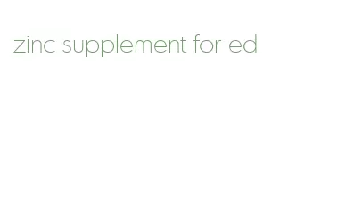 zinc supplement for ed