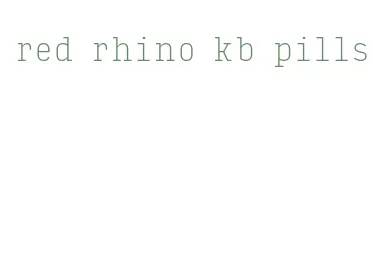 red rhino kb pills