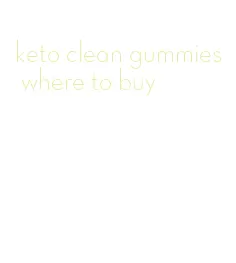 keto clean gummies where to buy