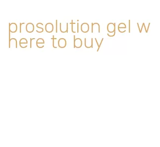 prosolution gel where to buy