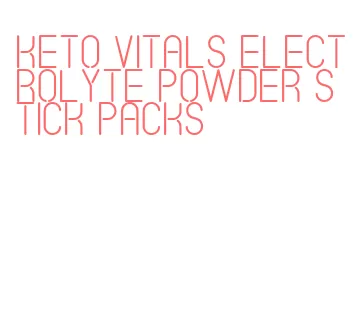 keto vitals electrolyte powder stick packs