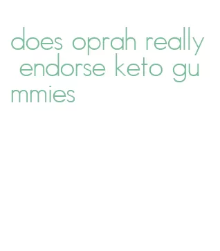 does oprah really endorse keto gummies